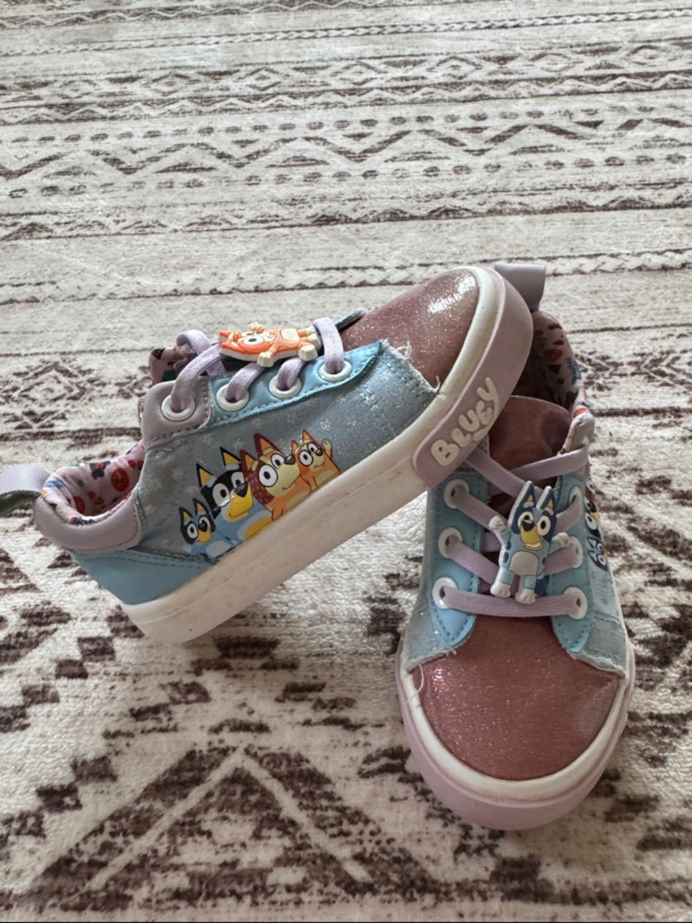 Kids' Bluey Blue & Pink Character Sneakers